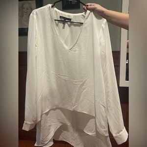 WHBM ecru tunic blouse